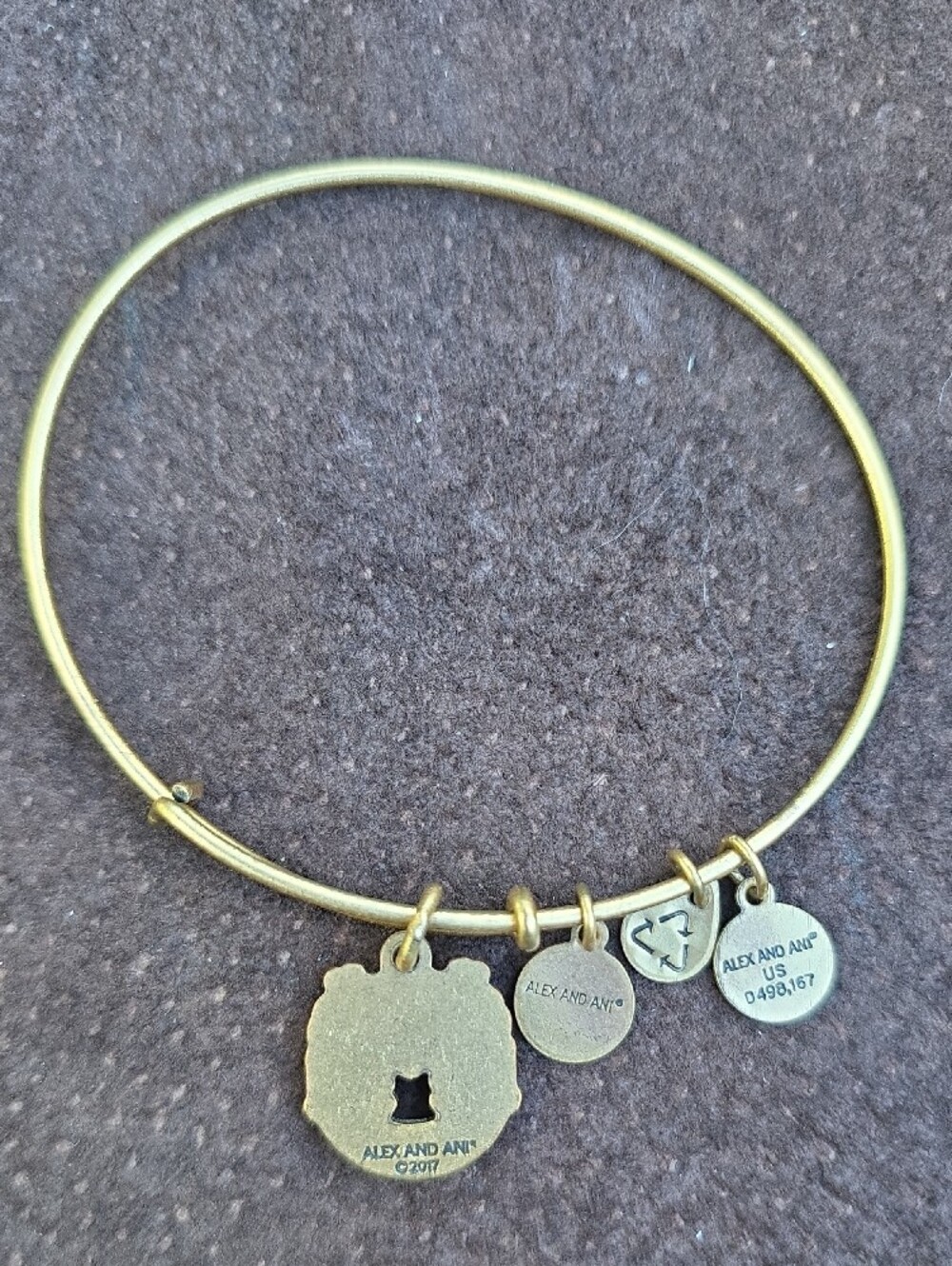 Alex and Ani Gold-Tone wire bangle Charm Bracelet Set of 5 - Picture 11 of 11
